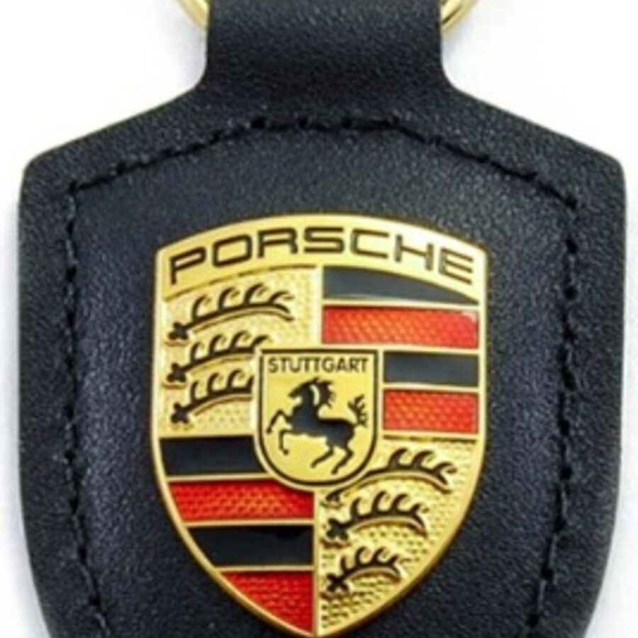 ORIGINAL PORSCHE KEY TAG WITH CREST, BLACK (PWAP0500900E)